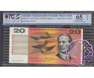 1966 $20 R401 Coombs/Wilson PCGS 65 OPQ