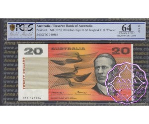 1976 $20 R406b Knight/Wheeler PCGS 64 OPQ