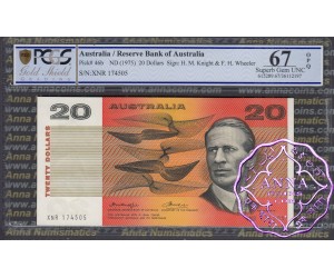 1976 $20 R406a Knight/Wheeler PCGS 67 OPQ