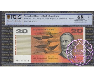1983 $20 R408 Johnston/Stone PCGS 68 OPQ