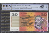 1993 $20 R415 Fraser/Evans PCGS 65 OPQ