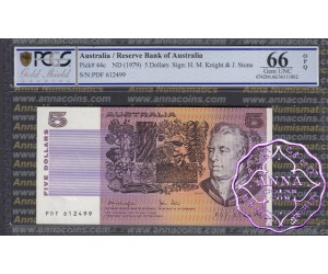 1979 $5 R207 Knight/Stone PCGS 66 OPQ