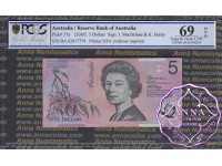 2002 $5 220aF Macfarlane/Henry PCGS 69 OPQ