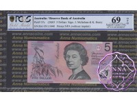 2005 $5 220cF Macfarlane/Henry PCGS 69 OPQ