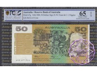 1990 $50 R512 Fraser/Higgins PCGS 65 OPQ