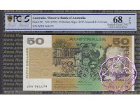1993 $50 R515 Fraser/Evans PCGS 68 OPQ
