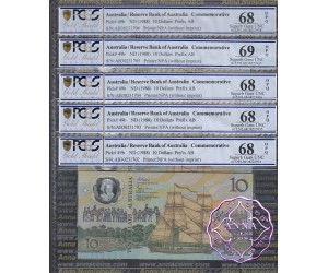 1988 R310b $10 2nd issue Johnston/Fraser Run of 5 PCGS 68/69 OPQ