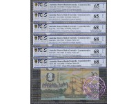 1988 R310b $10 2nd issue Johnston/Fraser Run of 6 PCGS 65/68 OPQ