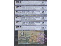 1988 R310b $10 2nd issue Johnston/Fraser Run of 6 PCGS 67/68 OPQ