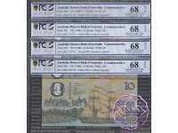 1988 R310b $10 2nd issue Johnston/Fraser Run of 4 PCGS 68 OPQ