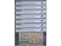1988 R310b $10 2nd issue Johnston/Fraser Run of 7 PCGS 66-68 OPQ