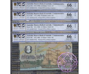 1988 R310b $10 2nd issue Johnston/Fraser Run of 8 PCGS 66 OPQ