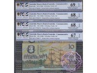 1988 R310b $10 2nd issue Johnston/Fraser Run of 8 PCGS 66-69 OPQ