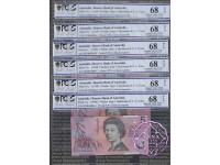 1998 $5 R218c Macfarlane/EvansRun of 6 PCGS 68 OPQ 1998 $5 R218c Macfarlane/EvansRun of 6 PCGS 68 OPQ