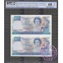 New Zealand 1990 D.T.Brash AAA$10 Uncut of 2 PCGS 68 OPQ