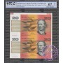 1994 $20 Fraser/Evans Red Uncut of Two X3 PCGS 67/8 OPQ