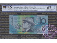 2013 $10 R322bF AA13 Stevens/Parkinson PCGS 67 OPQ