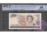 New Zealand 1981 H.R.Hardie AAA $1 P169a PCGS 68 OPQ
