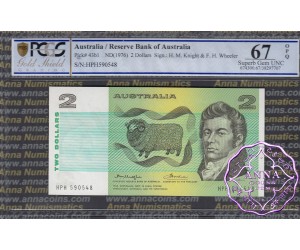 1976 $2 R86a Knight/Wheeler PCGS 67OPQ