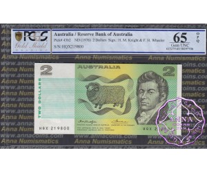1976 $2 R86b Knight/Wheeler PCGS 65 OPQ