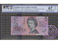 2005 $5 220cF Macfarlane/Henry PCGS 67 OPQ