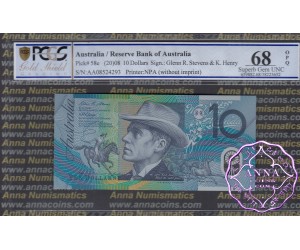 2008 $10 R321bF AA08 Stevens/Henry PCGS 68 OPQ