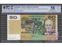 1985 $50 R509b Johnston/Fraser PCGS 58 OPQ