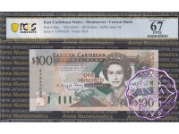 East Caribbean 2003 Dominica Central Bank $100 PCGS 67 PPQ