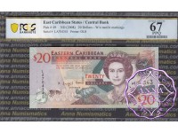 East Caribbean 2008 Dominica Central Bank $20 PCGS 67 PPQ