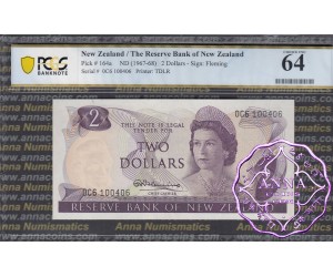 New Zealand 1967 $2 R.N.Fleming PCGS 64