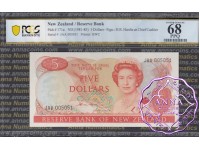 New Zealand 1981 H.R.Hardie $5 JAA PCGS 68 PPQ