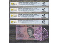 1997 $5 R218bT Macfarlane/Evans Test Notes Matching Set of 4 PCGS 65 OPQ 1997 $5 R218bT Macfarlane/Evans Test Notes Matching Set of 4 PCGS 65 OPQ