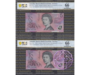 1996 Fraser & Macfarlane Red Matching Pair PCGS 66 OPQ