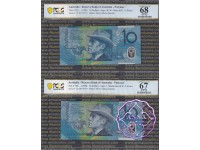 1993 & 98 $10 Matching Pair PCGS 67 & 68 OPQ