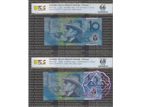 1993 & AA98 $10 Matching Pair PCGS 66 68 OPQ