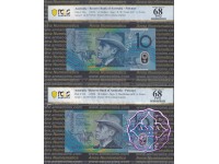 1993 & 98 $10 Matching Pair PCGS 68 OPQ