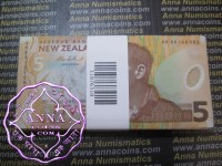 New Zealand 2005 Alan Esmond Bollard $5 Bundle of 100 UNC
