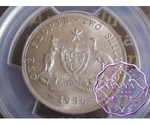 Australia 1936 Florin PCGS MS63