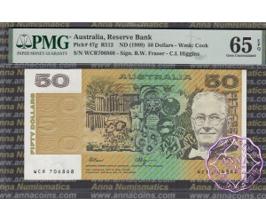 1990 $50 R512 Fraser/Higgins PMG 65 EPQ