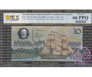 1988 R310bL $10 2nd issue AB57 Johnston/Fraser PCGS 66 PPQ
