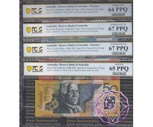 1996 $5-$50 Black AA96004712 Matching Set PCGS