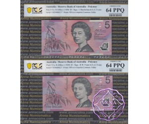 1996 Fraser & Macfarlane Red Matching Pair PCGS 64 OPQ