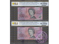 1996 Fraser & Macfarlane Red Matching Pair PCGS 64 65 OPQ 1996 Fraser & Macfarlane Red Matching Pair PCGS 64 65 OPQ