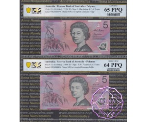 1996 Fraser & Macfarlane Red Matching Pair PCGS 64 65 OPQ