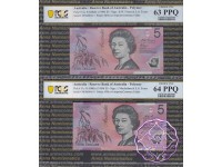 1996 Fraser & Macfarlane Black Matching Pair PCGS 63 & 64 OPQ 1996 Fraser & Macfarlane Black Matching Pair PCGS 63 & 64 OPQ