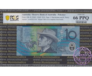 2003 $10 R320bF AA03 Macfarlane/Henry PCGS 66 OPQ