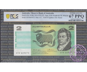 1976 $2 R86c Knight/Wheeler PCGS 67 OPQ