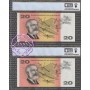 1966 $20 R401F XAA Coombs/Wilson Pair PCGS 64