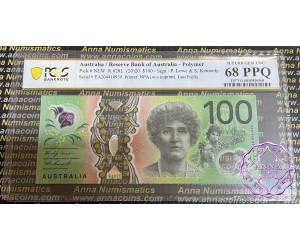 2020 R628L EA20 $100 Lowe/Kennedy PCGS 68 PPQ