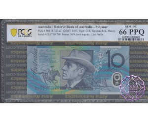 2007 $10 R321aL GL07 Stevens/Henry PCGS 66 PPQ